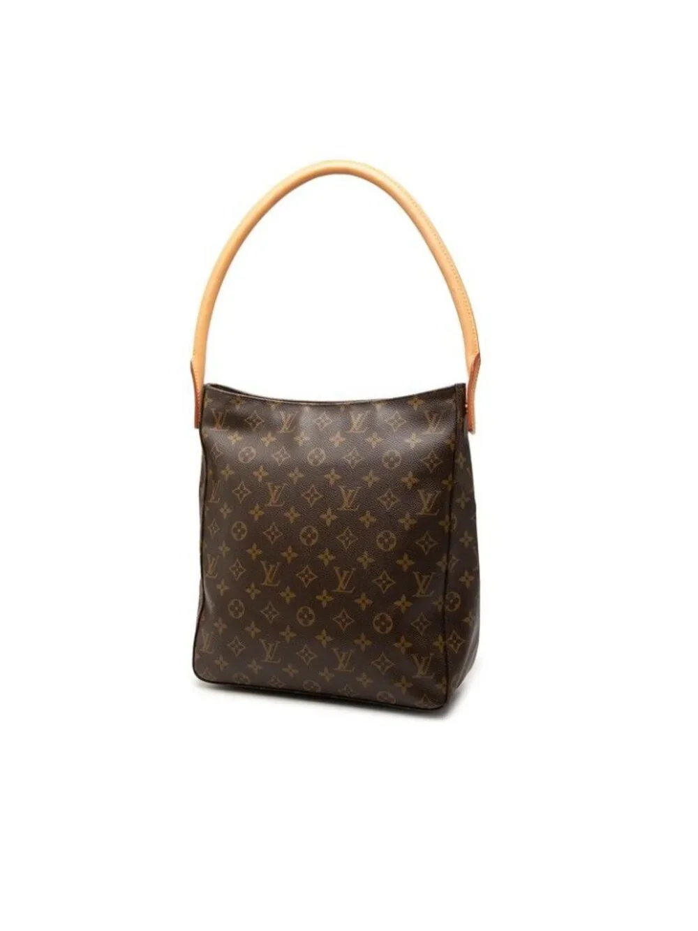 Louis Vuitton Monogram Looping GM Shoulder Bag Tote Brown Leather